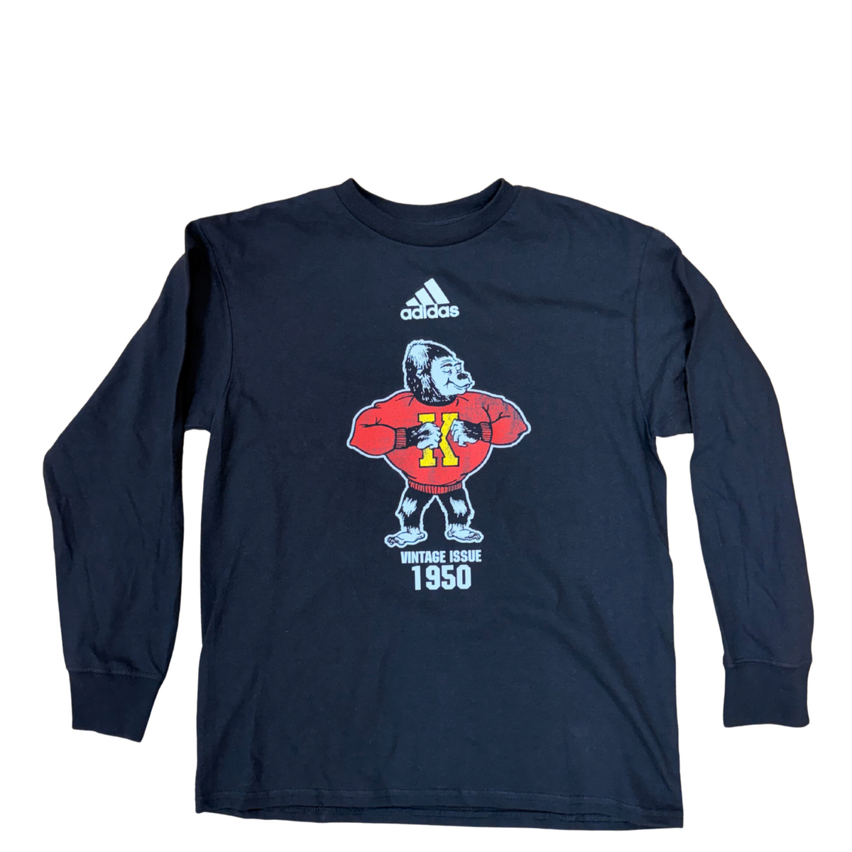 PSU 1950s Gorilla Youth Long Sleeve -Black