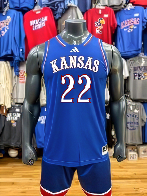 Kansas Jayhawks Officially Licensed Darryn Peterson #22 Adidas Jersey - Royal