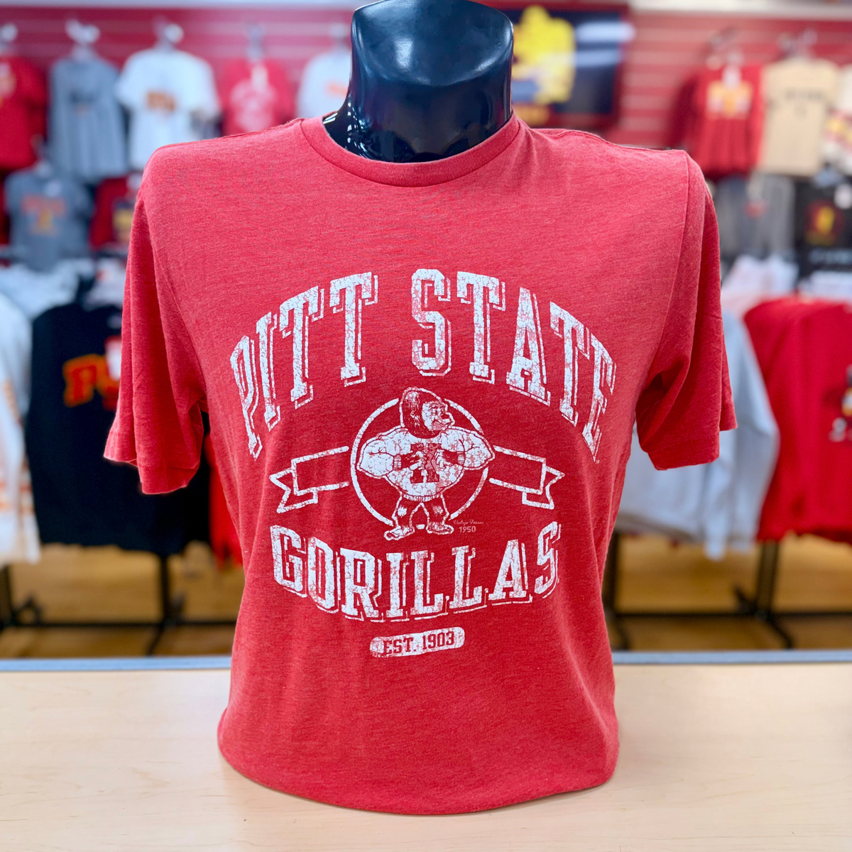 Pitt State Gorillas 50's Tee - Racing Red
