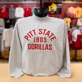 Pitt State Gorillas Arch Mock Neck - Oatmeal Heather