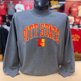 Pitt State Split Face Mock Neck - Dark Oxford Grey