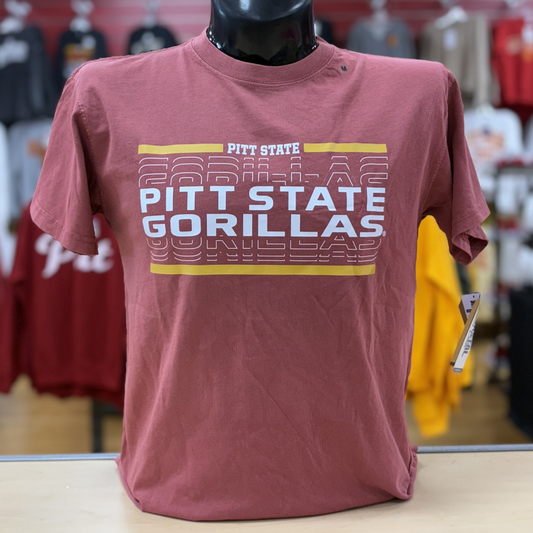 Pitt State Coast Tee- Scarlet