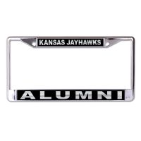 Kansas Jayhawks Alumni License Plate Frame - Black/Silver