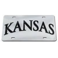 Kansas Arch License Plate - Silver/Black