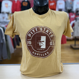 Men's PSU Go To Tee- Faded Gold, Chili
