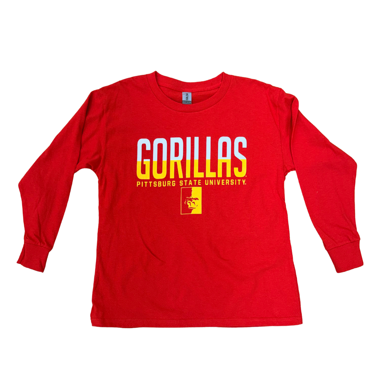 Pitt State Gorillas Youth Long Sleeve Tee - Red