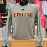 Pitt State Adidas Viper Long Sleeve Tee- Grey
