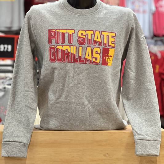 Pitt State Gorillas Slice Crew- Grey