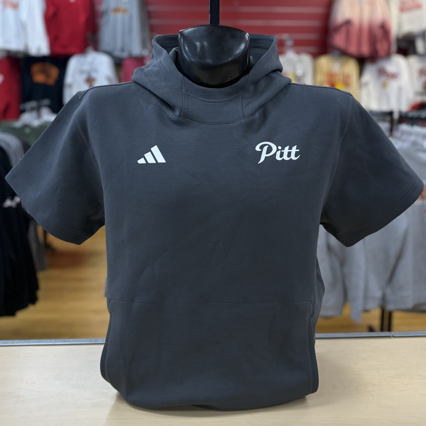 PSU Adidas Short Sleeve Hood- Grey, Red