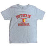 Pitt State Football Youth Tee - Grey