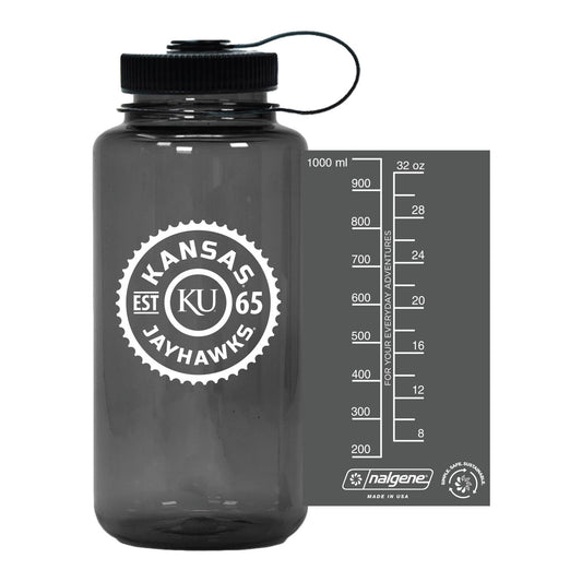 Kansas Jayhawks Nalgene Water Bottle- Smoke