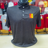 PSU Split Faced Striped Polo - Black/Yellow/Red