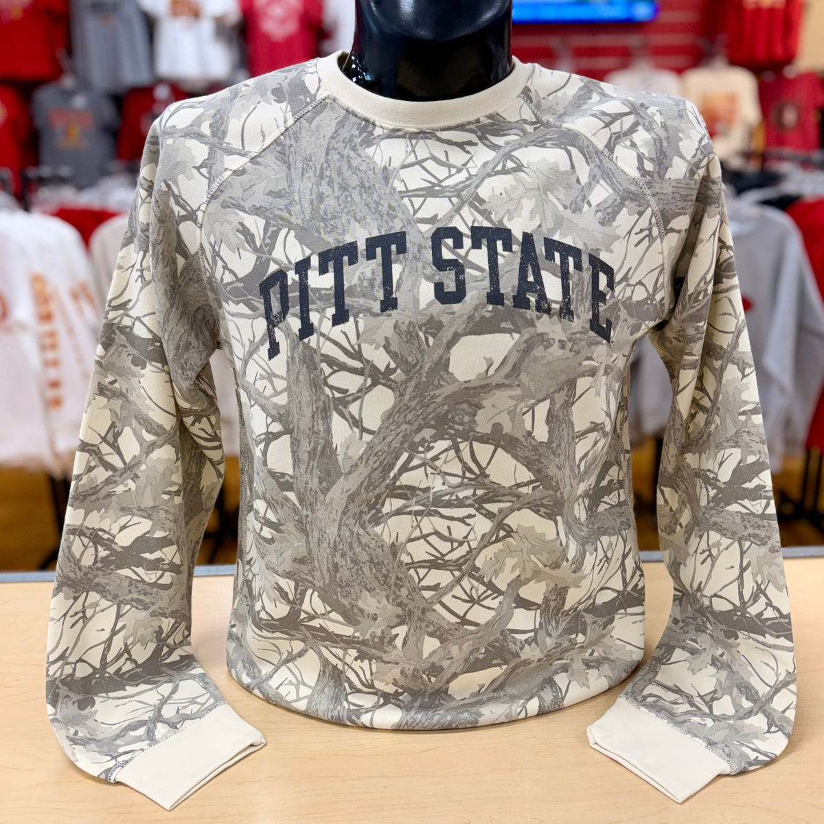 Pitt State Gorillas Crewneck - Vintage White Camo