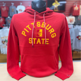 Pittsburg State Split Face Arch Hoodie - Red
