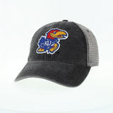 Kansas Jayhawks Distressed Adjustable Hat - Grey