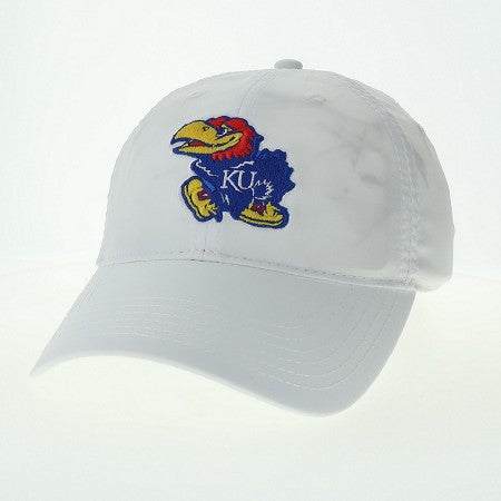 Kansas Jayhawks Adjustable Hat w/ Logo - White