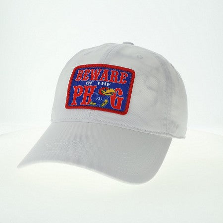 Kansas Jayhawks Beware of The Phog Adjustable Hat - White