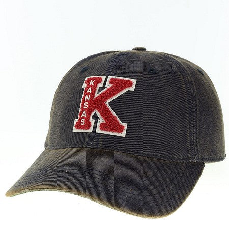 Kansas Jayhawks Varsity K Adjustable Trucker Hat - Navy w/ Red K