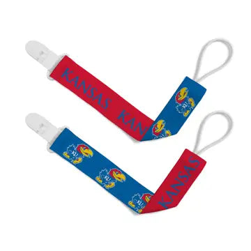 Kansas Jayhawks Pacifier Clips 2-Pack