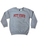 Pitt State Gorillas Embroidered Embroidered Crew - Grey