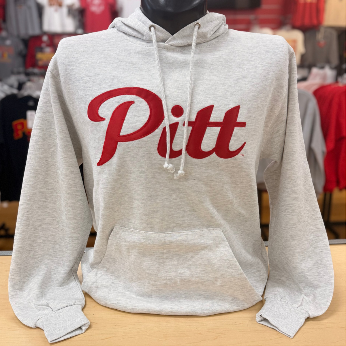 Script Pitt MV Hoodie - Heather White
