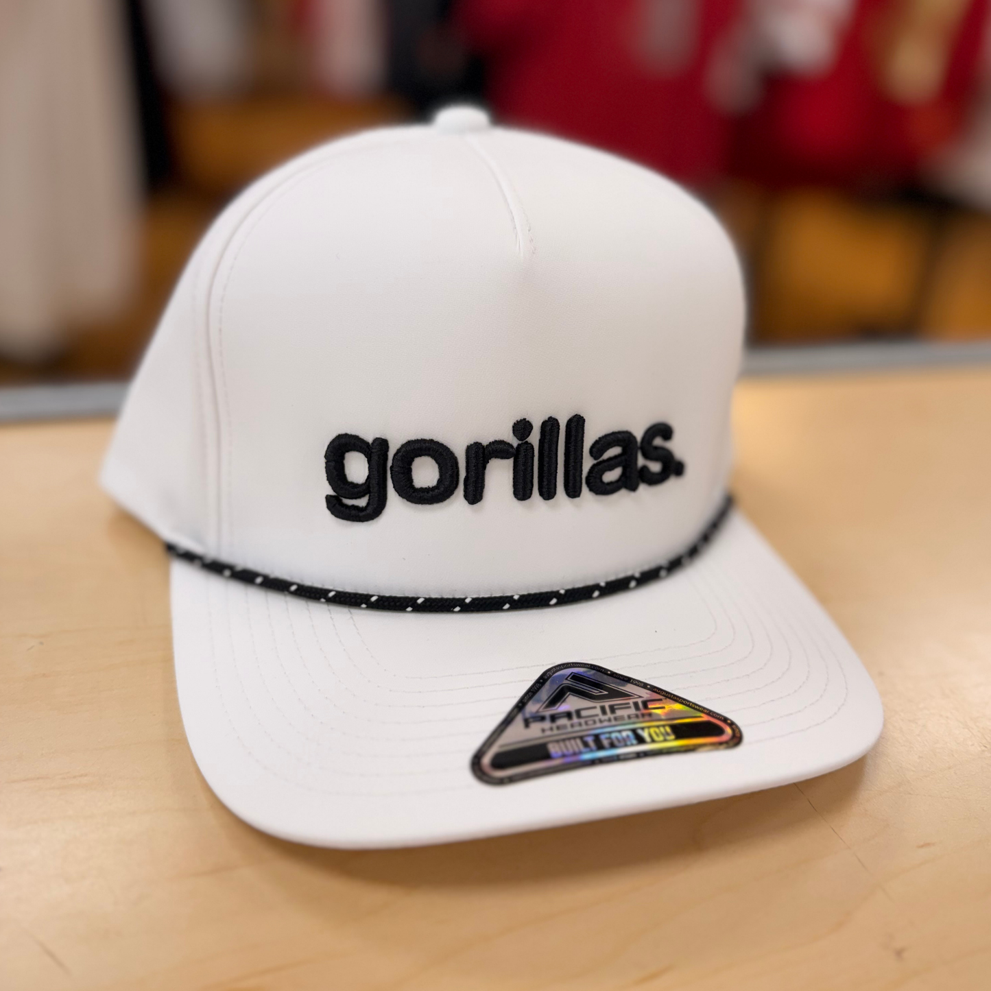 PSU Gorillas Puff Hat - White/Black Rope