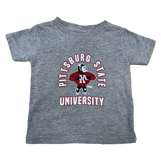 Pitt 1950 Tee Infant- Red, Heather Grey