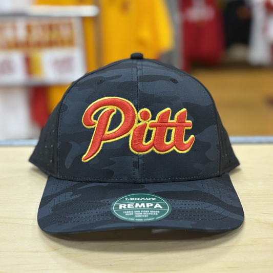 Pitt Reclaim Hat- Black Camo, Dark Grey