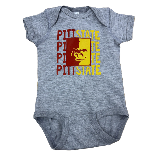 Pitt State Repeat Onesie- Heather Grey