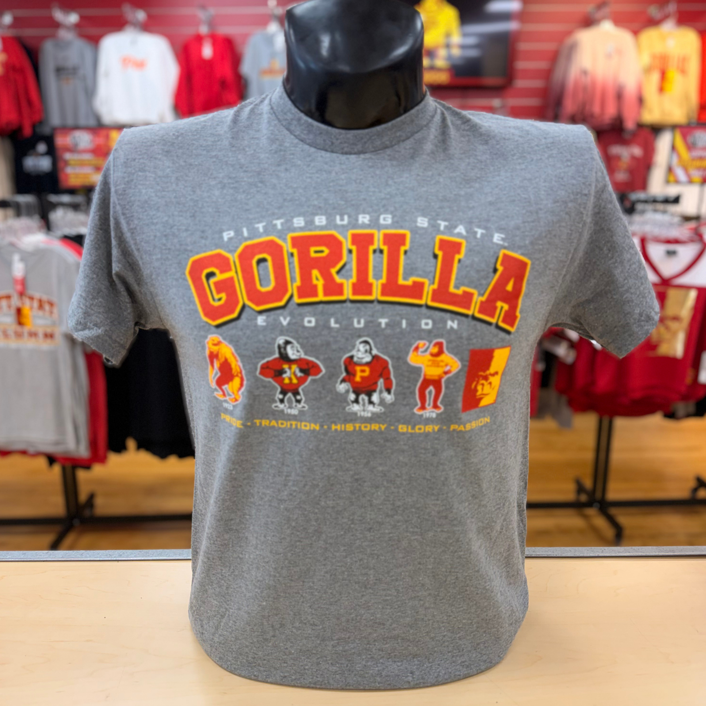Gorillas Evolution Tee - Graphite Heather