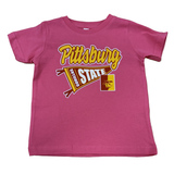 PSU Flag Toddler Tee- Hot Pink