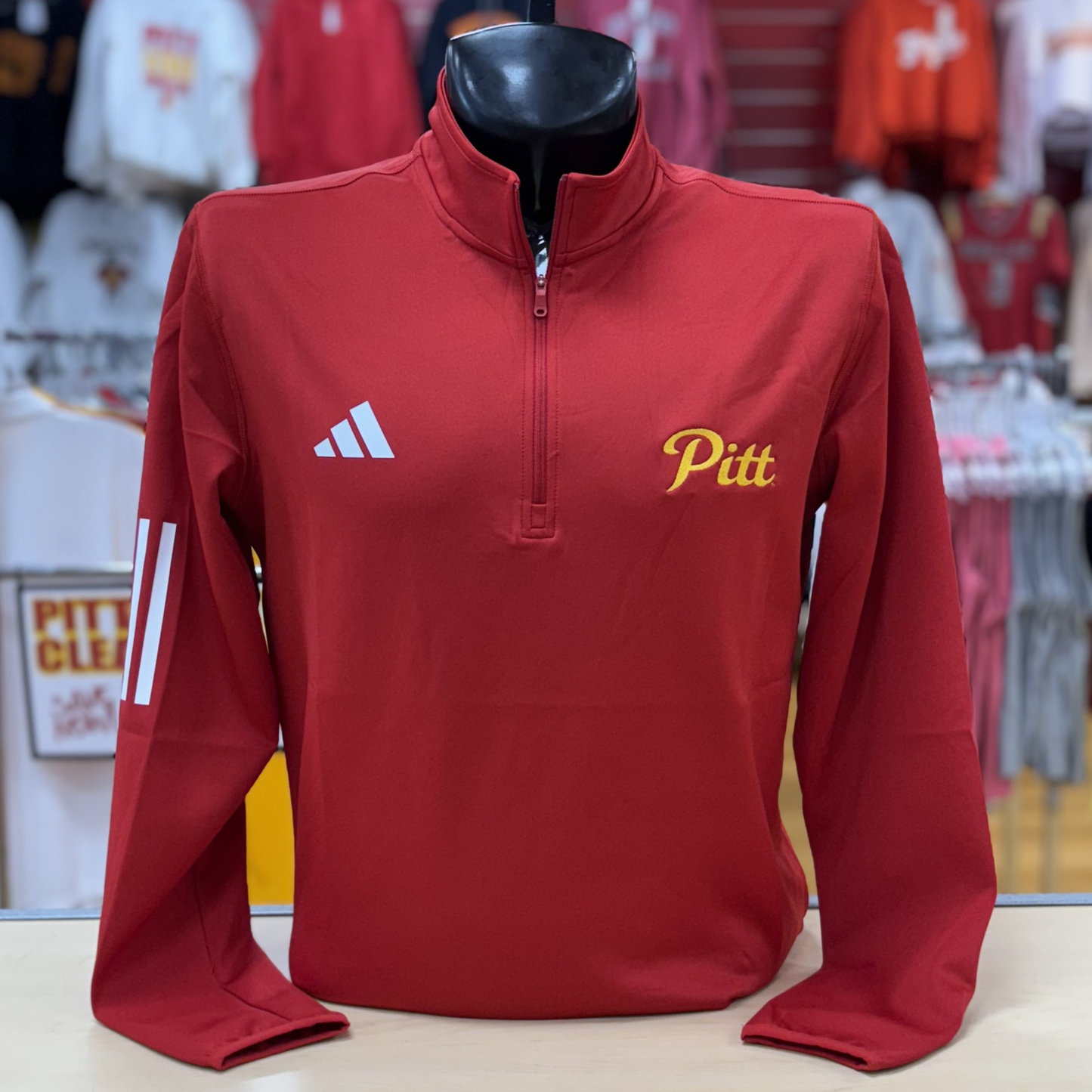 PSU Adidas 1/4 Zip Script- Red