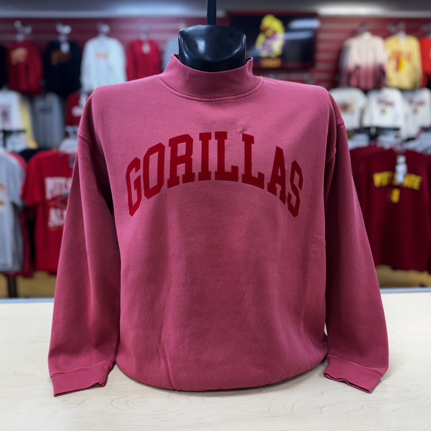 Pitt State Gorillas Mock Neck - Cranberry