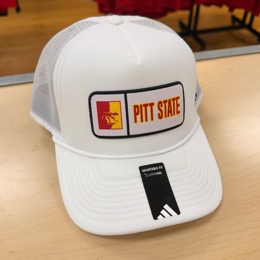 Pitt State Adidas Patch Hat - White