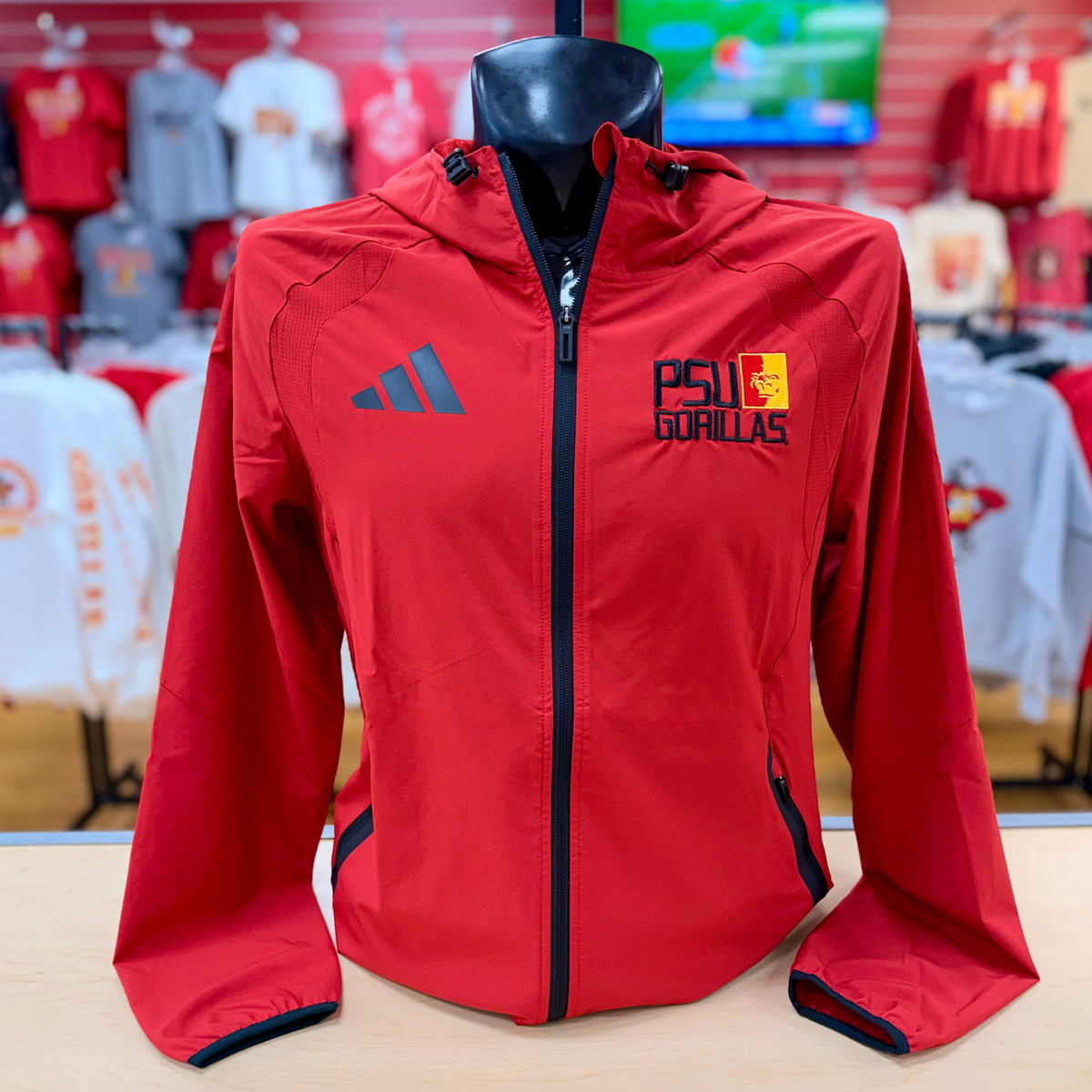 Pitt State Gorillas Adidas Rain Jacket - Red/Black