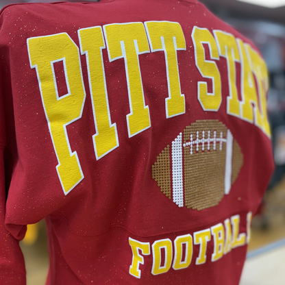PSU Sparkle Football Crew- Red