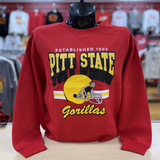 PSU Old School Helmet Crew- Crimson