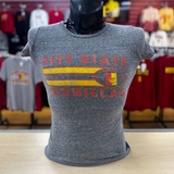 PSU Womens Retro Football Tee - Heather Grey