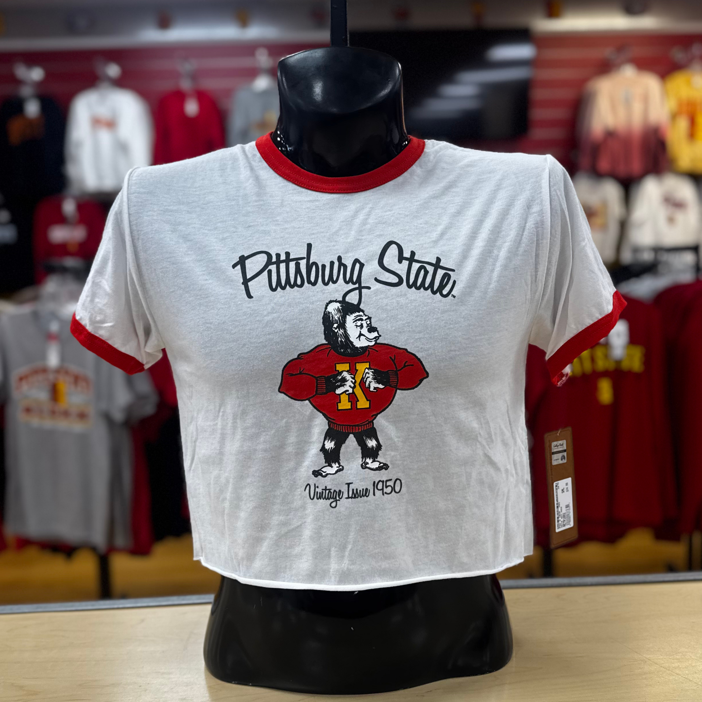 PSU Womens Crop '50s - White/Red