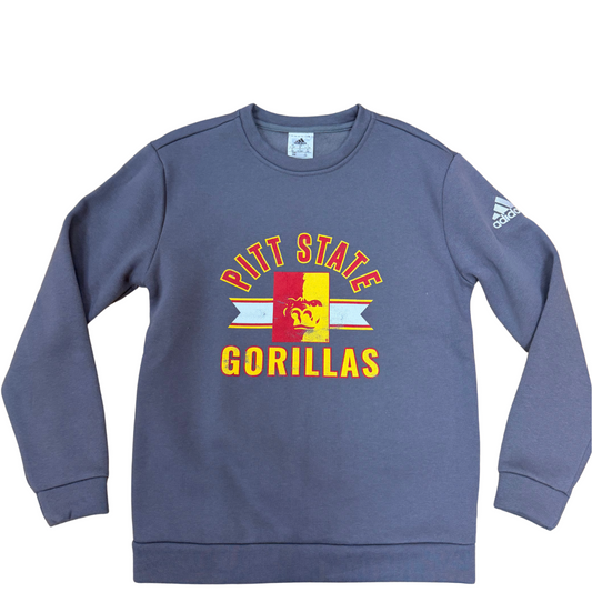 Pitt State Gorillas Ribbon Crew - Onix Grey
