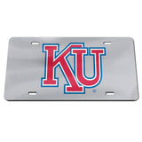Kansas Jayhawks Vault 1920 KU Block Logo - Silver/Red/Blue