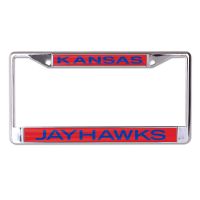 Kansas Jayhawks License Plate Frame - Royal Blue/Red