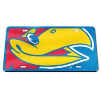 Kansas Jayhawks Big Jayhawk Head License Plate