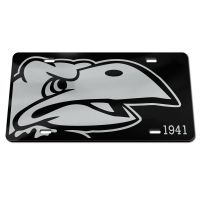 Kansas Jayhawks Vault 1941 License Plate - Black/Silver