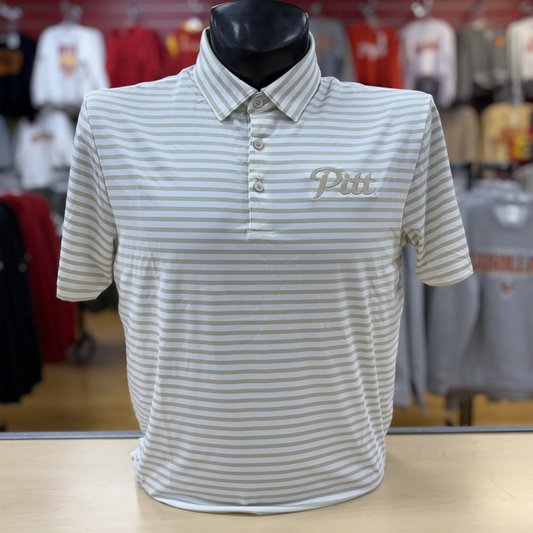 Adidas Script Pitt Polo- White/Cream