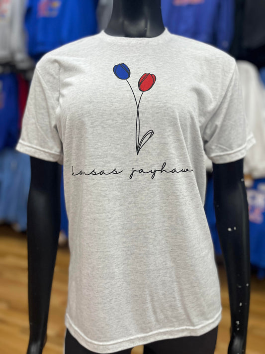 Kansas Jayhawks Short Sleeve Tulip Tee