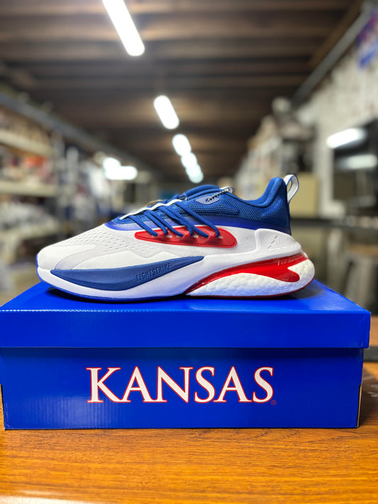 Kansas Jayhawks Men's Alpha Boost V2- White/Red/Blue