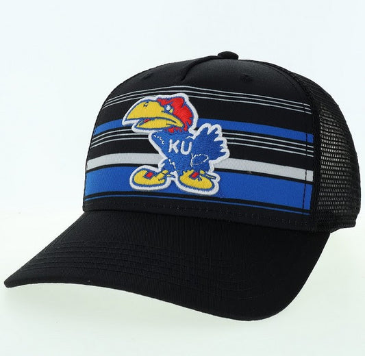 Kansas Jayhawks 1941 Striper Trucker Hat - Black