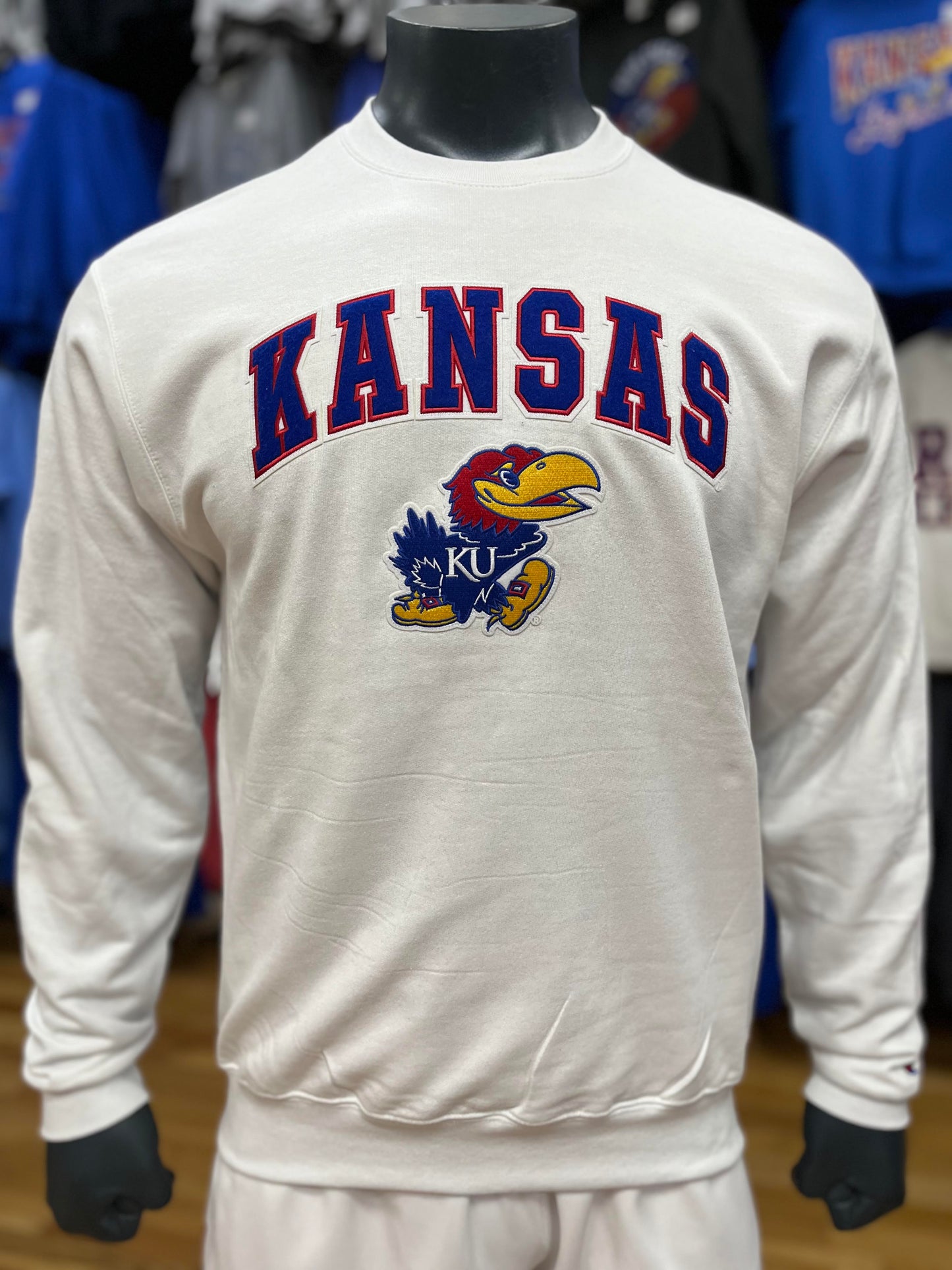Kansas Jayhawks Champion Crewneck - White