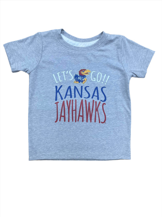 Kansas Jayhawks Go Jayhawks Toddler Tee - Grey Heather